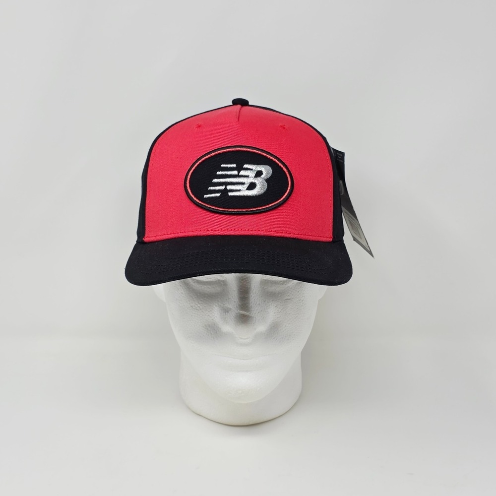 New Balance Speed Run Hat A Frame Reflective Flying Oval Adjustable Red/Black‎
